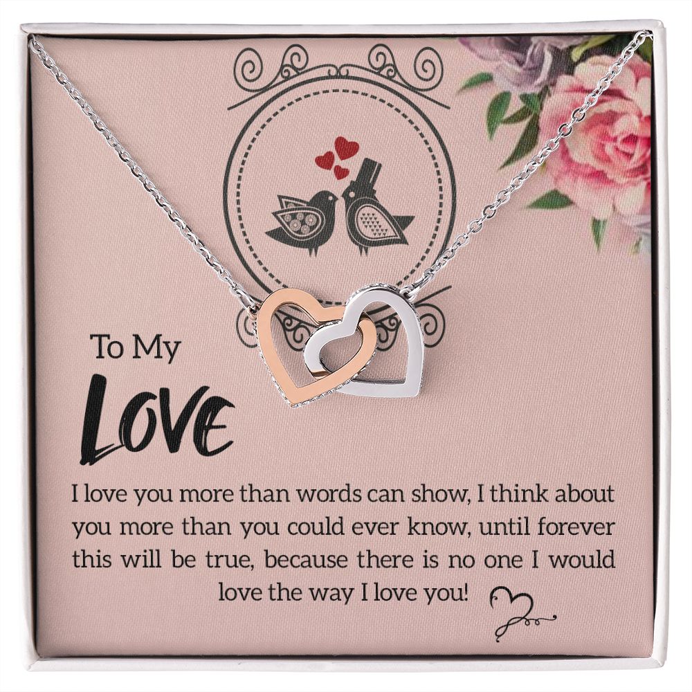 The Love Knot Necklace To My Love Knot Necklace, Happy First anniversary, Unique Gift from Husband, Best Jewelry for Wife, Dear Wife, Necklace Message Card and Gift Box Styles on Birthday, Christmas, Anniversary  Interlocking Heart