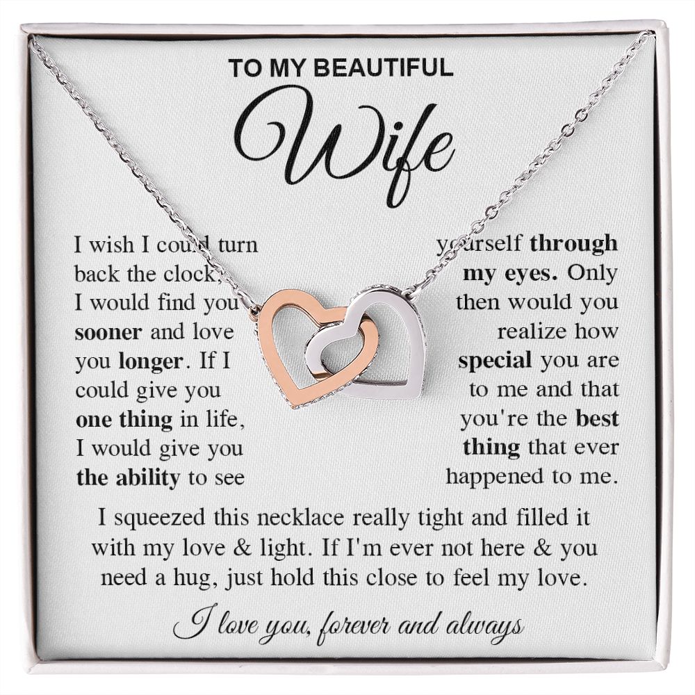 To My Soulmate Necklace Gift for Her, Soulmate Gifts From Husband, Necklaces For Wife From Husband To My Soulmate Necklace Message Card and Necklace Gift Box Gift Box Styles on Birthday, Wedding, Anniversary, Valentine Interlocking Heart