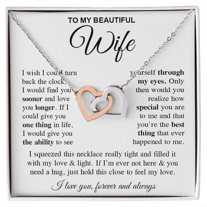 To My Soulmate Necklace Gift for Her, Soulmate Gifts From Husband, Necklaces For Wife From Husband To My Soulmate Necklace Message Card and Necklace Gift Box Gift Box Styles on Birthday, Wedding, Anniversary, Valentine Interlocking Heart