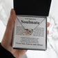 Gifts For Soulmate Birthday Gifts From Husband Necklace Valentines Days, Necklace for Future Soulmate, Valentine Necklace Jewelry for Wife Necklace Gifts from Husband - Soulmate Gift Necklace with Message Card and Gift Box Interlocking Heart