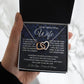 To My Beautiful Wife Necklace, Soulmate Jewelry For Women, Wife Necklace From Husband, Soulmate Gift For Her, To My Future Soulmate Necklace Message Card and Necklace Gift Box Gift Box Styles on Birthday, Wedding, Anniversary, Valentine Interlocking Heart