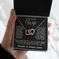 Gifts for Wife Necklace from Husband, Gifts for Wife from Husband, Anniversary Gifts for Her Gifts Soulmate Message Card and Necklace Gift Box Gift Box Styles on Birthday, Wedding, Anniversary, Valentine Interlocking Heart