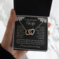 Wife Necklace Gift for Her, Soulmate Jewelry, Necklace for Future Soulmate, Wedding Valentine Jewelry for Wife Necklace Gifts from Husband - Soulmate Gift Necklace with Message Card and Gift Box Interlocking Heart