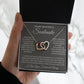 Couples Gifts Necklace To My Soulmate Necklace, Necklace Gifts For Wife From Husband Jewelry Romantic Gifts For My Wife Necklace Message Card and Gift Box Styles on Birthday, Christmas, Wedding, Anniversary, Valentine Interlocking Heart