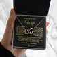 Wife Necklace Gifts from Husband, Gifts for Wife Birthday Gifts from Husband, Necklaces for Wife from Husband to My Wife Message Card and Necklace Gift Box Gift Box Styles on Birthday, Christmas, Wedding, Anniversary, Valentine Interlocking Heart