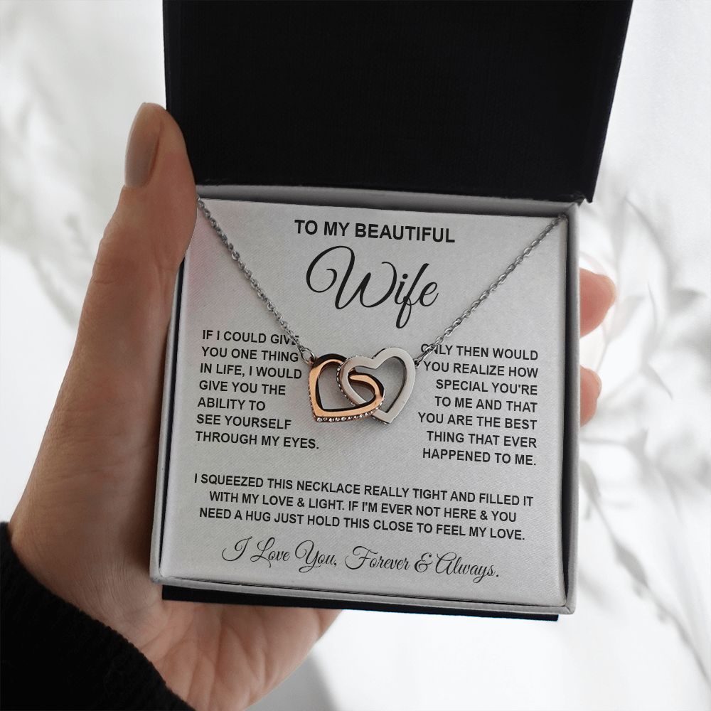 Soulmate Necklace Gifts From Husband, For Soulmate From Husband, Wife Gifts From Husband, Necklaces For Soulmate From Husband To My Wife Necklace Message Card and Necklace Gift Box Gift Box Styles on Birthday, Wedding, Anniversary, Valentine Interlocking