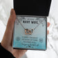 Couples Gifts, Dear Wife Necklace Gifts From Husband, Wedding Anniversary Jewelry For Wife From Husband, Wife Birthday From Husband, To My Beautiful Wife Girlfriend Message Card and Gift Box styles On Birthday, Christmas, Anniversary  Interlocking Heart