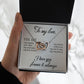To My Love "Promise NecklaceGift for Fiance, Girlfriend, Future Wife, Wife. Fiance, Girlfriend, Future Wife, Wife Gift, Love Knot Meaningful Necklace Message Card and Gift Box Styles on Birthday, Christmas, Anniversary Interlocking Heart