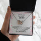 Couples Gifts Necklace To My Beautiful Wife Necklace Gifts For My Wife, Love Knot Meaningful Necklace Message Card and Gift Box Styles on Birthday, Christmas, Anniversary Interlocking Heart