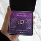 To My Beautiful Soulmate Necklace Gift, Soulmate for Wife Birthday Gifts from Husband, Valentine for Women, Soulmate Gifts, Message Card and Necklace Gifts Box Gift Box Styles on Birthday, Wedding, Anniversary, Valentine Interlocking Heart