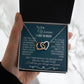 To The Woman Necklace Future Wife Gifts, Promise Necklace For Her, Fiance Gifts For Her, Valentine Birthday Gifts For Future Wife With Message Card Box LED, Soulmate Necklace For Women, To My Wife Necklace Interlocking Heart
