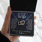 To My Beautiful Wife Necklace Gift, Soulmate for Wife Birthday Gifts from Husband, Wedding for Women, Soulmate Gifts, Message Card and Necklace Gifts Box Gift Box Styles on Birthday, Wedding, Anniversary, Valentine Interlocking Heart