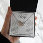 To My Beautiful Soulmate Necklace Gift, Wife Gifts From Husband, Valentine Gifts For Wife From Husband To My Soulmate Necklace Message Card and Necklace Gift Box Gift Box Styles on Birthday, Wedding, Anniversary, Valentine Interlocking Heart