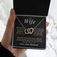 To My Beautiful Soulmate Necklace Gifts for Wife from Husband, Soulmate Valentine Gifts, Gift for Soulmate Message Card and Necklace Gift Box Gift Box Styles on Birthday, Wedding, Anniversary, Valentine Interlocking Heart