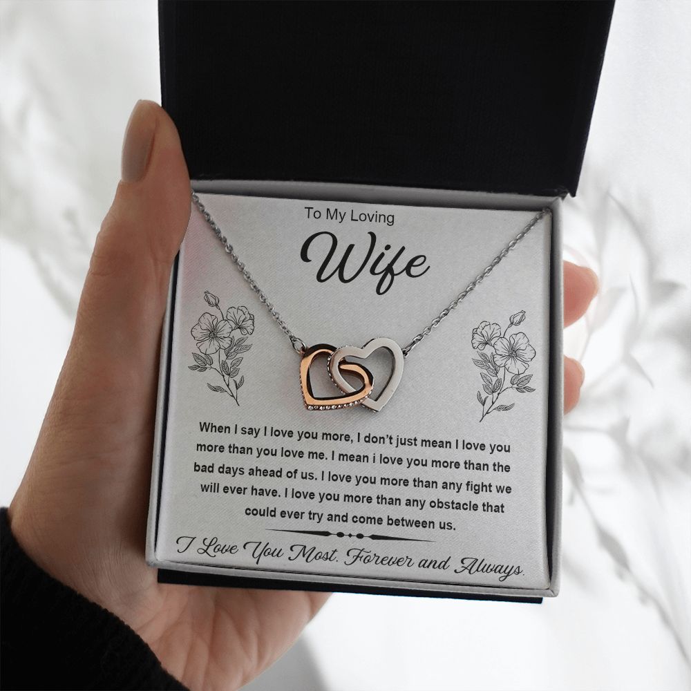 Soulmate Necklace For Women, Soulmate Gifts For Her, Future Wife Necklace, Necklaces Girlfriend, Soulmate Jewelry, To My Wife Necklace, Wife Necklace From Husband, Necklace Message Card and Gift Box Styles on Birthday, Christmas, Valentine Interlocking He