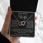 to My Wife Necklace, Soulmate Jewelry for Women, Wife Gifts from Husband , Necklace for Wife Soulmate Gifts Future Wife Necklace Message Card and Gift Box Styles on Birthday, Wedding, Anniversary, Valentine Interlocking Heart