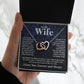 Couples Gifts Necklace To My Wife Necklace Anniversary Christmas Jewelry Romantic Gifts For My Wife Pendant Jewelry with Message Card and Box Necklaces for Women Valentines Day Happy Anniversary Wedding Present Interlocking Heart