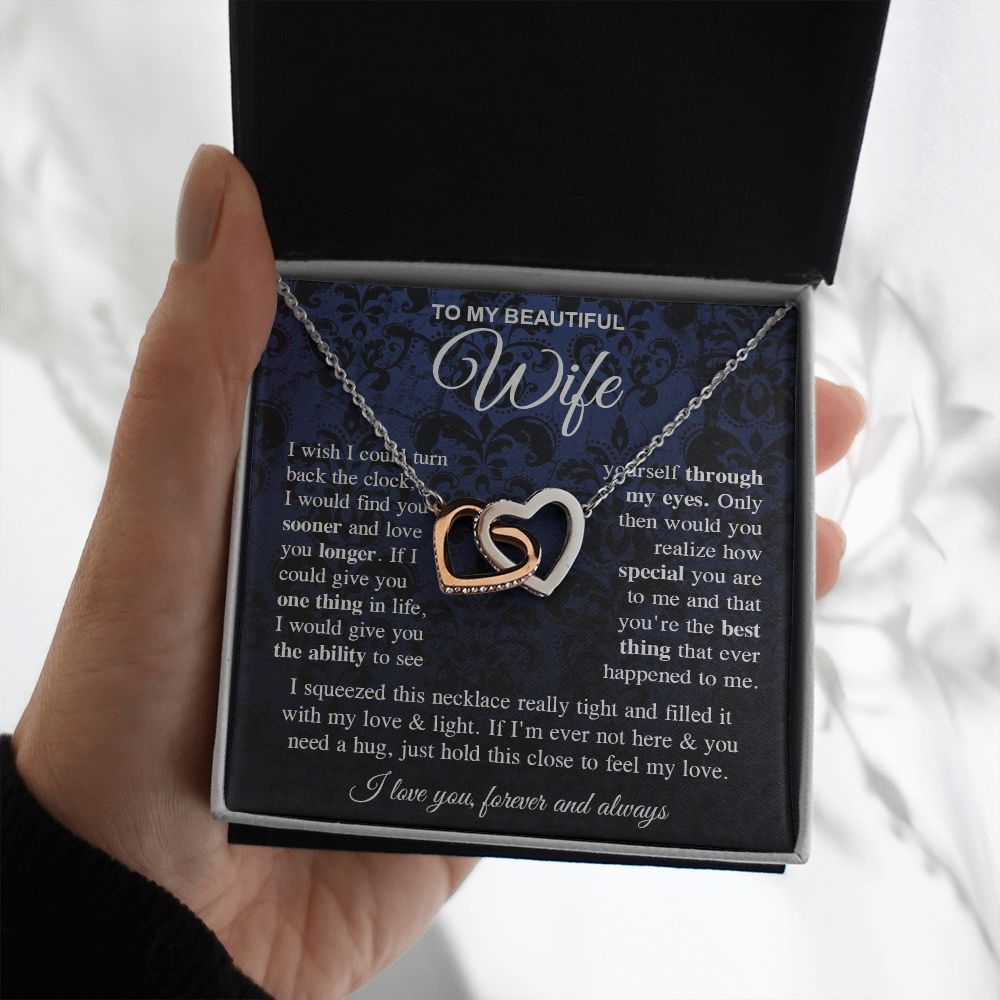To My Soulmate Necklace Gift for Her, Soulmate Gifts From Husband, Valentine Gifts For Wife From Husband To My Soulmate Necklace Message Card and Necklace Gift Box Gift Box Styles on Birthday, Wedding, Anniversary, Valentine Interlocking Heart