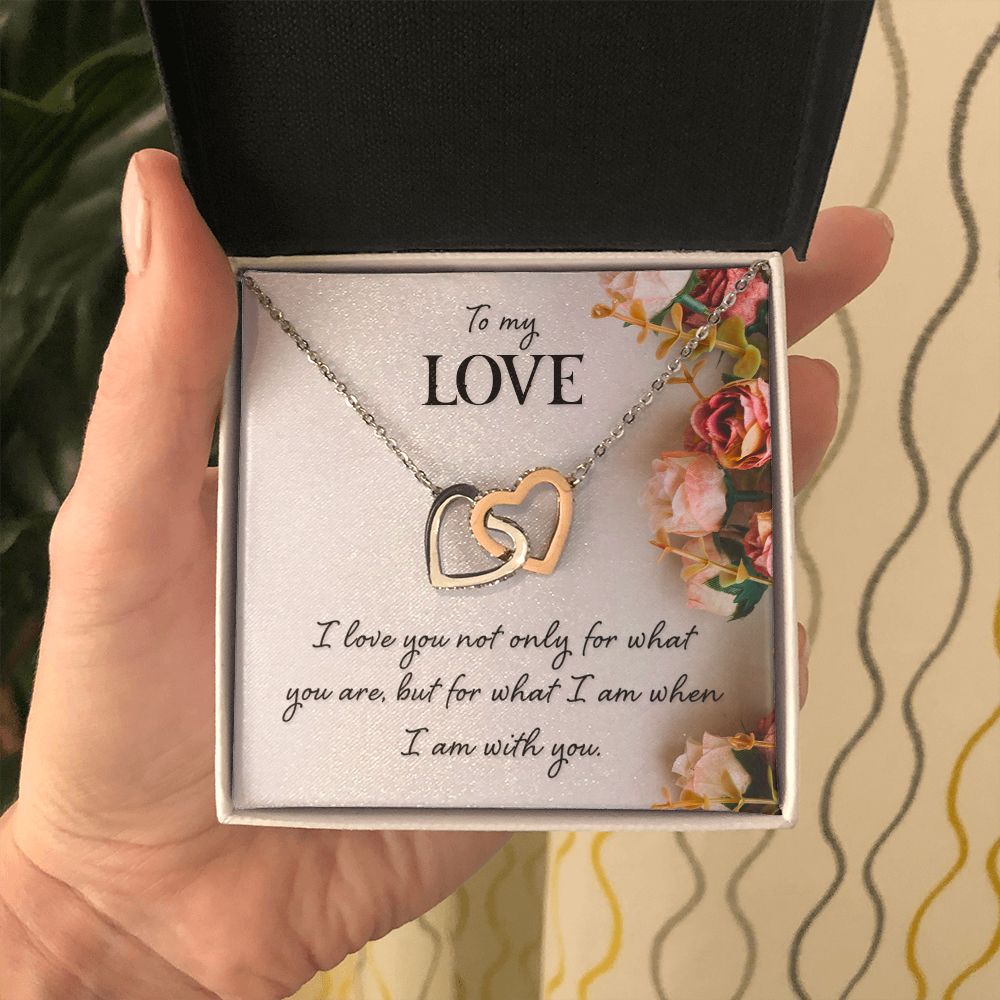 To My Love Necklace I Love You Not Only Gifts For Her Unique Necklaces For Wife From Valentines Day Anniversary Birthday For Her, Love Knot Meaningful Necklace Message Card and Gift Box Styles on Birthday, Christmas, Anniversary Interlocking Heart