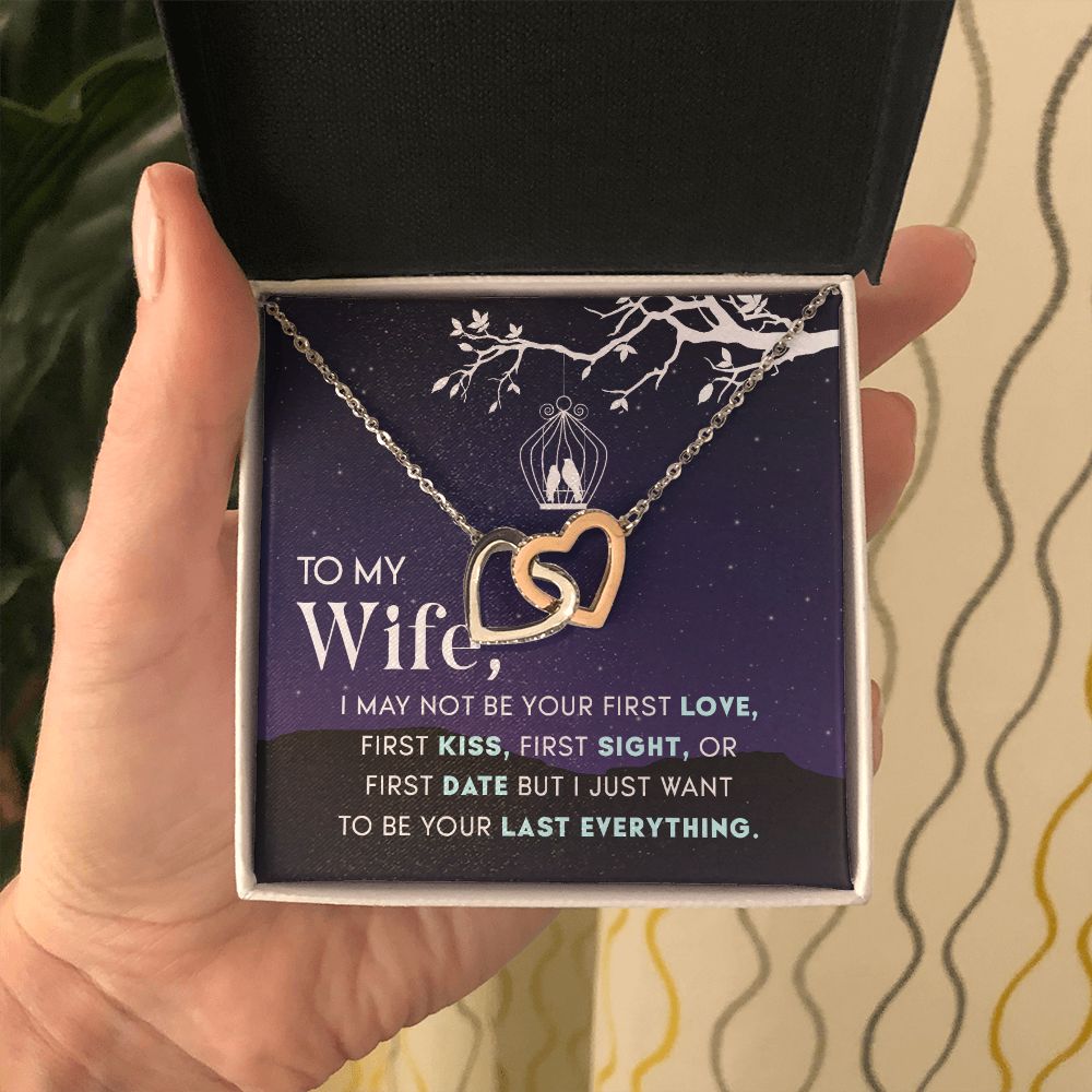 Birthday For Wife, Love Knot Necklace Gifts For Wife From Husband, To My Soulmate Necklace For Women, To My Wife Necklace Wedding Anniversary, I Love You, Meaningful Necklace Message Card and Gift Box Styles on Birthday, Christmas, Anniversary  Interlocki