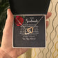Soulmate Necklace Gifts From Husband, Wedding Anniversary Jewelry For Wife From Husband, Wife Birthday Gifts From Husband, To My Unbiological Sister Message Card and Gift Box styles On Birthday, Christmas, Anniversary  Interlocking Heart