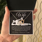 To My Beautiful Wife Necklace For Women, Funny Gifts For Girlfriend,Valentine Christmas Presents For Girlfriend, Best Birthday Meaningful Gift Ideas For Wife, Women Romantic Jewelry For Her Anniversary Message Card and Gift Box Styles Interlocking Heart