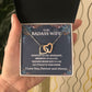 Wife Necklace Gift From Husband To My Badass Wife Pendant Birthday Jewelry with Message Card and Gift Box. Gift for Wife. Necklace Gift Set for Wife Necklace Gifts Box Gift Box Styles Interlocking Heart