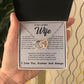 Soulmate Necklace For Women, To My Wife, Soulmate Gifts For Her, Future Wife Necklace, Necklaces For Girlfriend, To My Wife Necklace, Wife Necklace From Husband Necklace Message Card and Gift Box Styles on Birthday, Christmas, Valentine Interlocking Heart