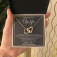 To My Wife Necklace, Necklace For Wife From Husband, To My Soulmate Necklace, Girlfriend Necklace, Soulmate For Wife, Beautiful Soulmate, Necklace Custom Name Message Card and Gift Box Styles on Birthday, Christmas, Wedding, Anniversary Interlocking Heart