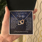 To My Beautiful Soulmate Necklace, Valentine Anniversary Jewelry Gift for Women, Anniversary Gifts For Wife From Husband To My Wife Necklace Message Card and Necklace Gift Box Gift Box Styles on Birthday, Wedding, Anniversary, Valentine Interlocking Heart