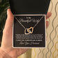 To My Beautiful Wife Necklace From Husband Pendant Jewelry with Message Card and Box Necklaces for Women Valentines Day Happy Anniversary Present for Birthday Merry Christmas for Wife Interlocking Heart