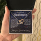 To My Beautiful Soulmate Necklace My Last Everything, Promise Necklace For Her, Fiance Gifts For Her, Wedding Gifts For Future Wife With Message Card Box LED, Soulmate Necklace For Women, To My Wife Necklace Interlocking Heart