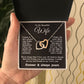 Gifts for Wife Necklace from Husband, Gifts for Wife from Husband, Anniversary Gifts for Her Gifts Soulmate Message Card and Necklace Gift Box Gift Box Styles on Birthday, Wedding, Anniversary, Valentine Interlocking Heart