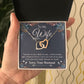 Valentine Gifts To My Soulmate Necklace Gift for Wife from Husband, Wife Anniversary Gifts, Gift for Soulmate Necklace Message Card and Necklace Gift Box Gift Box Styles on Birthday, Wedding, Anniversary, Valentine Interlocking Heart