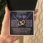 To My Beautiful Wife Necklace Gift for Her, Soulmate for Wife Birthday Gifts from Husband, Wedding Jewelry for Women, Soulmate Gifts, Message Card and Necklace Gifts Box Gift Box Styles on Birthday, Wedding, Anniversary, Valentine Interlocking Heart