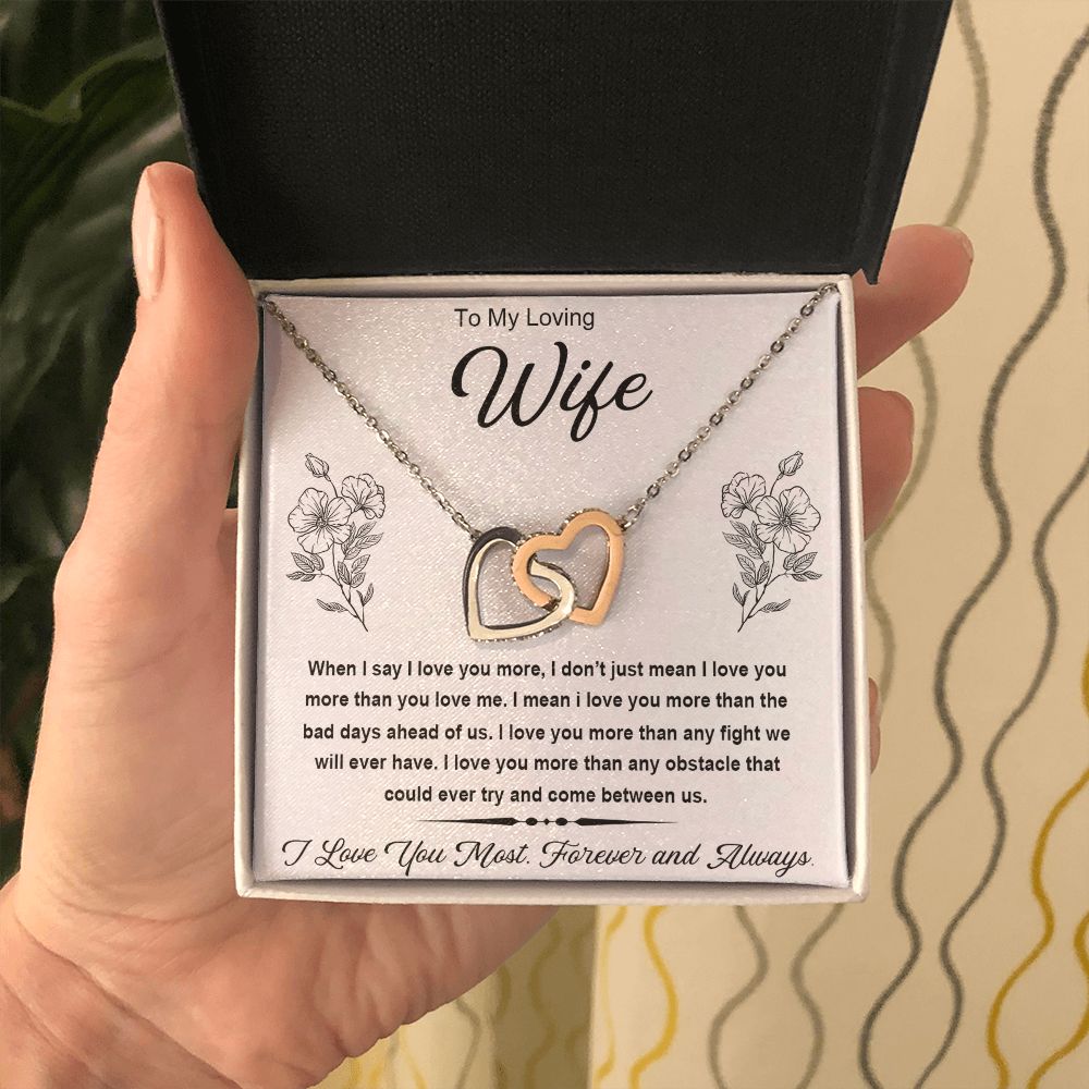Soulmate Necklace For Women, Soulmate Gifts For Her, Future Wife Necklace, Necklaces Girlfriend, Soulmate Jewelry, To My Wife Necklace, Wife Necklace From Husband, Necklace Message Card and Gift Box Styles on Birthday, Christmas, Valentine Interlocking He