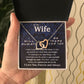 To My Wife Necklace To My Future Wife Necklace Gifts, Promise Necklace For Her, Fiance Gifts For Her, Valentine Necklace Gifts For Soulmate From Husband With Message Card Box LED, Soulmate Necklace For Women, To My Wife Necklace Interlocking Heart