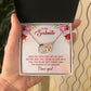 To My Soulmate Necklace I Love You Wife Love Knot Message Card and Box Gift Set for Girlfriend Women from Husband Boyfriend Couples, Meaningful Necklace Message Card and Gift Box Styles on Birthday, Christmas, Anniversary Interlocking Heart