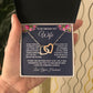 Wife Necklace Gifts from Husband, Wedding Anniversary Gifts for Wife from Husband, Wife Birthday Gifts from Husband, To My Wife Necklace Message Card and Necklace Gifts Box Gift Box Styles on Birthday, Wedding, Anniversary, Valentine Interlocking Heart