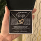 To My Beautiful Wife Necklace, Soulmate Jewelry For Women, Wife Necklace From Husband, Soulmate Gift For Her, To My Future Wife Necklace Message Card and Necklace Gift Box Gift Box Styles on Birthday, Wedding, Anniversary, Valentine Interlocking Heart