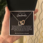 To My Lovely Wife Necklace Gift From Husband To My Badass Wife Pendant Valentine Jewelry with Message Card and Gift Box. Gift for Wife. Necklace Gift Set for Wife Necklace Gifts Box Gift Box Styles Interlocking Heart