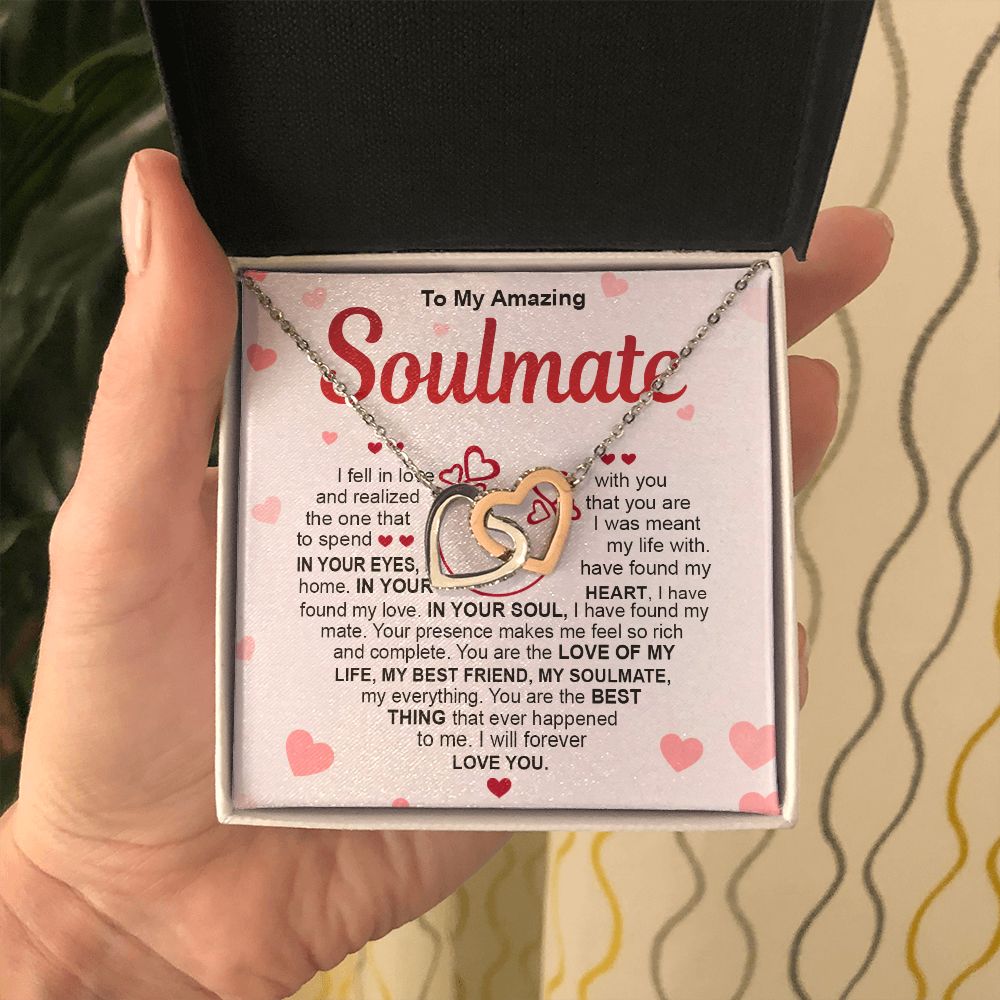 to my soulmate Interlocking Heart