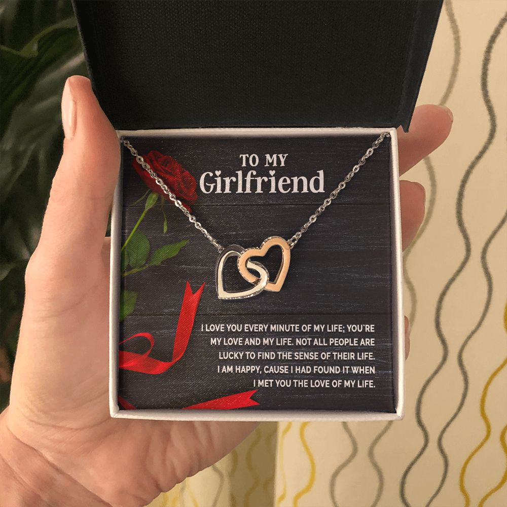 Love Knot Necklace, To My Girlfriend Gifts From Boyfriend, Girlfriend Jewelry, Girlfriend Birthday Anniversary For Girlfriend Gift, Necklace Message Card and Gift Box Styles on Birthday, Christmas, Anniversary  Interlocking Heart