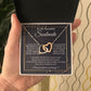 Couples Gifts To My Beautiful Soulmate Necklace From Husband, Anniversary For Wife From Husband, Wife Wedding From Husband, To My Wife, Necklace Custom Name Message Card and Gift Box Styles on Birthday, Christmas, Wedding, Anniversary Interlocking Heart