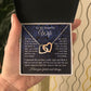 Wife Necklace Gift for Her, Soulmate Jewelry, Necklace for Future Soulmate, Valentine Anniversary Jewelry for Wife Necklace Gift from Husband - Soulmate Gift Necklace with Message Card and Gift Box Interlocking Heart