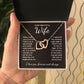 To My Beautiful Wife Necklace Gift for Her, Soulmate for Wife Birthday Gifts from Husband, Valentine for Women, Soulmate Gifts, Message Card and Necklace Gifts Box Gift Box Styles on Birthday, Wedding, Anniversary, Valentine Interlocking Heart