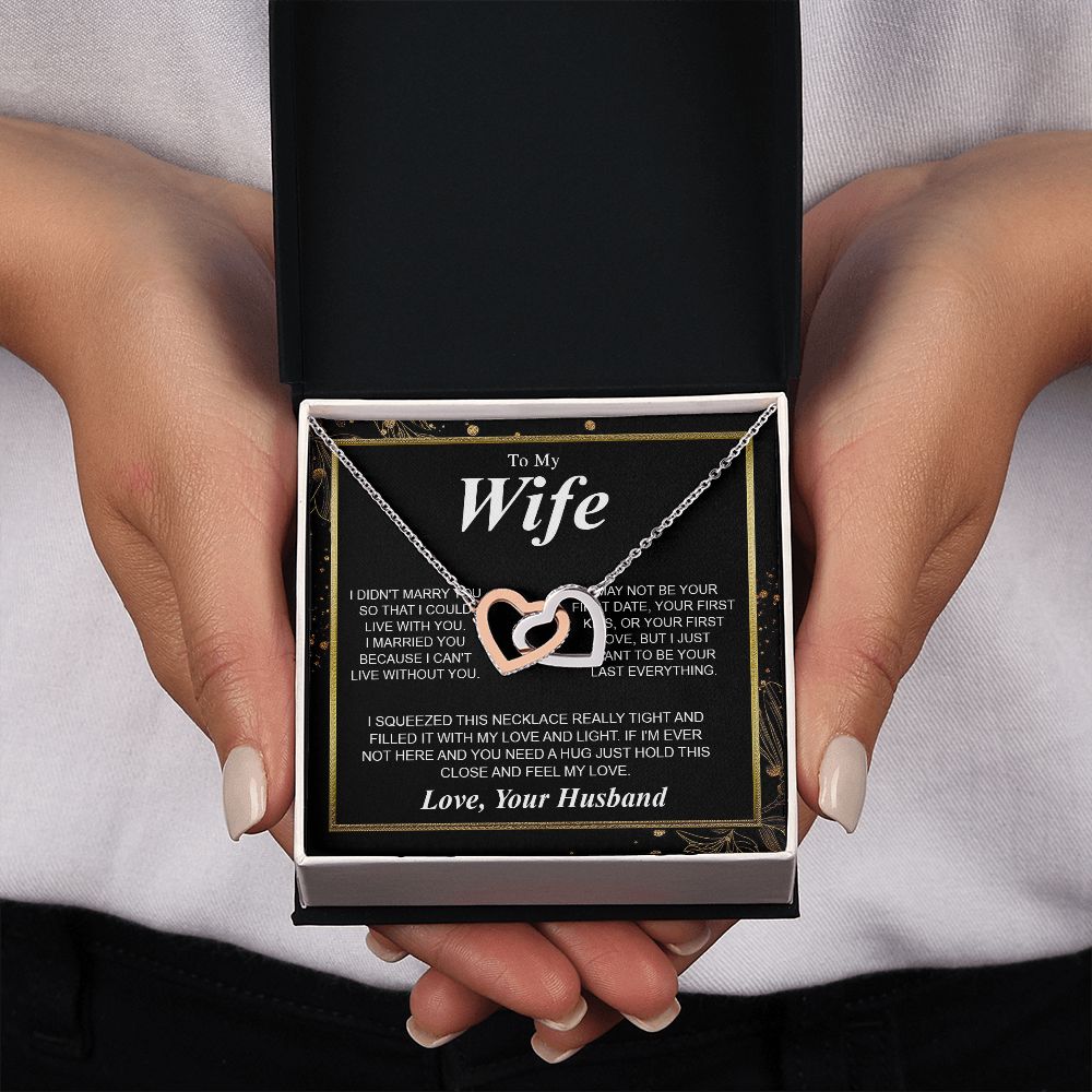 Valentine Gifts To My Soulmate Necklace Gifts for Wife from Husband, Soulmate Valentine Gifts, Gift for Soulmate Necklace Message Card and Necklace Gift Box Gift Box Styles on Birthday, Wedding, Anniversary, Valentine Interlocking Heart