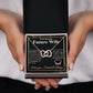 To My Future Wife Necklace My Last Everything, Promise Necklace For Her, Fiance Gifts For Her, Wedding Valentine Gifts For Future Wife With Message Card Box LED, Soulmate Necklace For Women, To My Wife Necklace Interlocking Heart
