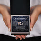 Gifts For Soulmate Birthday Gifts From Husband Necklace Valentines Days, Necklace for Future Soulmate, Wedding Necklace Jewelry for Wife Necklace Gifts from Husband - Soulmate Gift Necklace with Message Card and Gift Box Interlocking Heart