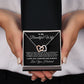 To My Beautiful Wife Necklace From Husband Pendant Jewelry with Message Card and Box Necklaces for Women Valentines Day Happy Anniversary Present for Birthday Merry Christmas for Wife Interlocking Heart